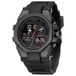 Mens Sports Outdoor Tactical Alloy Dual-Display Watch