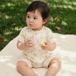 Mint Baby Romper With Zipper Summer Clothes For Boys And Girls