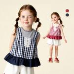 Plaid Knit Patchwork Artistic Top Set