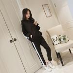 Loose Hooded Sweater College Style Two-piece Set