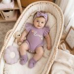 Instagram-style Baby Knitted Romper Autumnwinter Pure Cotton Warm Onesie