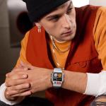 Multifunctional Retro Square Waterproof Mens Watch With Temperature Measurement