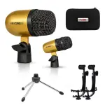 5 Core Conga Mic Snare Tom Set Professional XLR Cardioid Condenser Instrument Microphone Kit