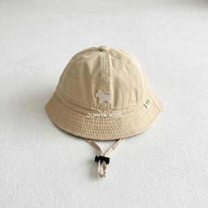 Baby Fisherman Hat With Small Spade Embroidery For Sun Protection