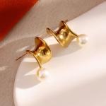 316L Stainless Steel Irregular Geometric Ear Studs