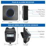 Solar Waterproof With Digital Display Lane Outdoor Driving Device Induction Alarm Detection