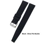 Solid Color Minimalism Rubber Watch Strap Green Dark Blue