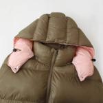 Women's Fashion Color-block Hooded Cotton-padded Coat With Pockets