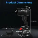 130000RPM Cordless Mini Blower, 1000W Powerful Motor With Turbo Tech - 550g Wind Pressure&600g Blowing Force, 64mm Air Output For Heavy Debris Cleaning