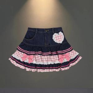 New Pleated Denim Skirt For Women