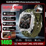 New Military 1400mAh Battery Smart Watch With LED Flashlight