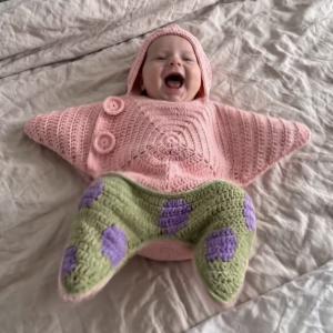 Personalized Knitted Starfish Onesie For Babies
