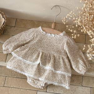 Korean-style Childrens Long-sleeved Printed Onesie