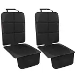2 Packs Car Seat Protector Cushion Mat Pad With Thick Padding Protector For Child Baby Car Seat Mesh Pockets Non-slip