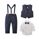 Boys Baby Gentleman Vest Suit Three-Piece Set