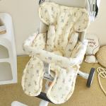 Babys Pure Cotton Thickened Stroller Pad Seat Cushion And Armrest Backrest