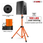 5 Core Speaker Stand Pair Height Adjustable PA DJ Tripod Studio Monitor Stands W 35mm Compatible Insert - SS ECO 2PK ORG WoB