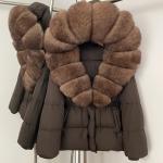 Cross-border Fox-fur Collar Mid-length Down Jacket, New Winter Style, Waist-cinching And Slimming, High-end Korean-style Fur Coat For Women