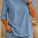 Women's Casual Round Neck Half Sleeve T-shirt