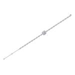 S925 Silver 1ct Cushion Halo Moissanite Bracelet, D VVS1 16&5cm Adjustable, GRA Certified