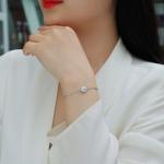 S925 Silver 1.5g Moissanite Bracelet, 1ct Halo D VVS1, 16&5cm Adjustable, GRA Certified