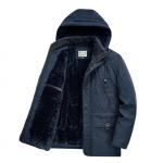 Warm Cotton Coat Blue Men's Cotton-quilted