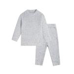 Baby Clothing Sweater Set Knitted Round Neck