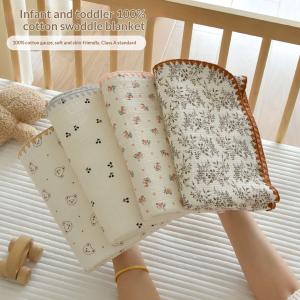 Baby Pure Cotton Three-layer Gauze Swaddle Blanket Bath Towel