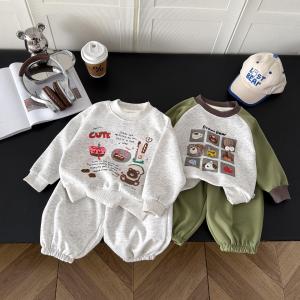 Sweatshirt And Sweatpants Two-piece Baby Set