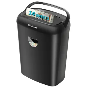Paper Shredder, 14 Sheet Cross Cut, 6.6 Gallon Basket, P-4 Security Level, 3 Mode Design - Jam Proof Heavy Duty Shredder For Home And Office