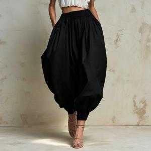 Women's Summer High-waisted Elastic-waist Bloomers