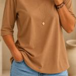 Women's Casual Round Neck Half Sleeve T-shirt