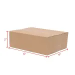 100 Corrugated Paper Boxes 6x4x2' - 15.2X10.2X5.1cm - Yellow