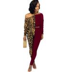 Sexy Leopard Print Off-the-shoulder Suit For Women