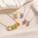 Diamond Studded Heart-shaped Necklace For Boys And Girls