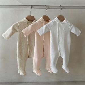 Newborn Clothes Peter Pan Collar Open Chest Jumpsuit