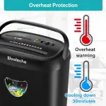 Paper Shredder, 14 Sheet Cross Cut, 6.6 Gallon Basket, P-4 Security Level, 3 Mode Design - Jam Proof Heavy Duty Shredder For Home And Office