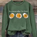 Women's Crew-Neck Sweatshirt With Animal Print