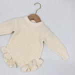 Children's Solid Color Class A Knitted Baby Onesie