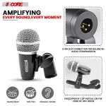 5 Core Conga Mic Snare Tom Set Professional XLR Cardioid Condenser Instrument Microphone Kit