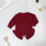 Children's Solid Color Class A Knitted Baby Onesie