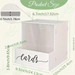 Elegant White PVC Rectangular Wedding Card Box With Lockable Lid  Durable Decorative Gift Box For Wedding Money, Favors, And Party Gifts Suitable For Weddings, Birthdays, And Christmas Partie