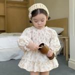 Baby Floral-print One-piece Romper For Outdoor Wear