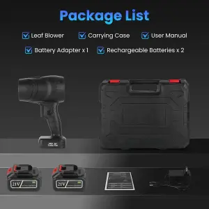 130000RPM Cordless Mini Blower, 1000W Powerful Motor With Turbo Tech - 550g Wind Pressure&600g Blowing Force, 64mm Air Output For Heavy Debris Cleaning