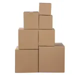 100 Corrugated Paper Boxes 4x4x4' - 10X10X10cm - Yellow