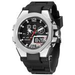 Mens Sports Outdoor Tactical Alloy Dual-Display Watch