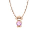 Diamond Studded Heart-shaped Necklace For Boys And Girls