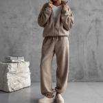 Autumn And Winter New Sports Casual Polar Fleece Cardigan Sweater Suit