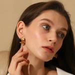 316L Stainless Steel Irregular Geometric Ear Studs