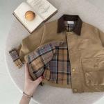 Spring Boys' And Girls' Korean-Style Trendy Plaid Patchwork Jacket
